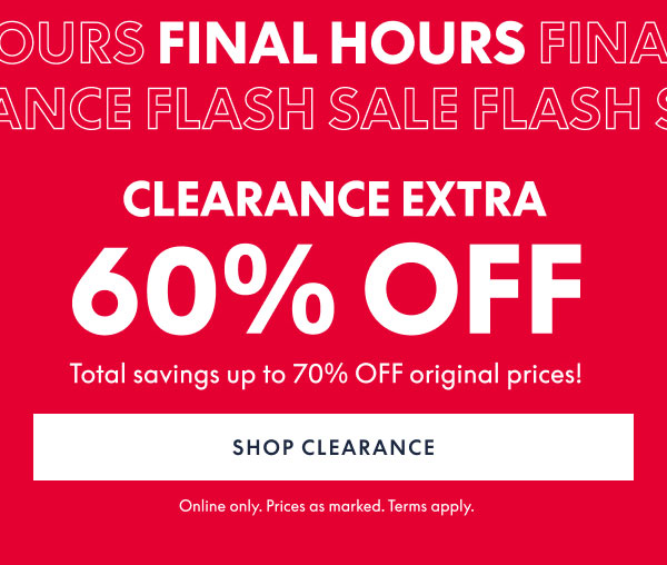 60% Off Clearance