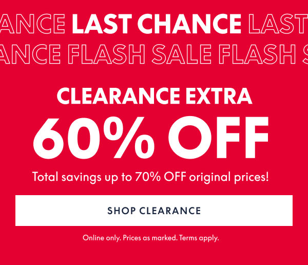 60% Off Clearance