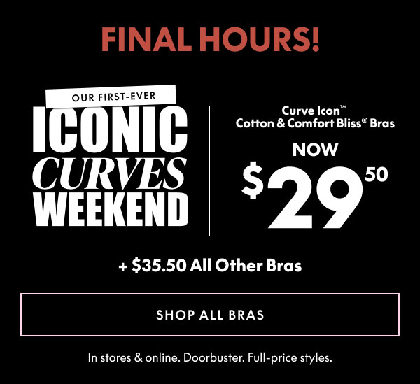Curve Icon, Cotton, and Comfort Bliss Bras $29.50