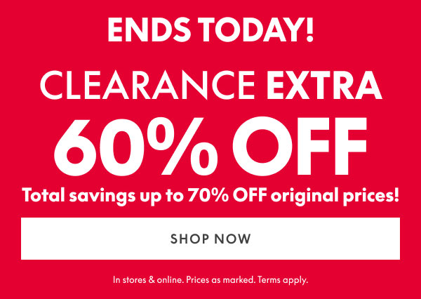 60% Off Clearance