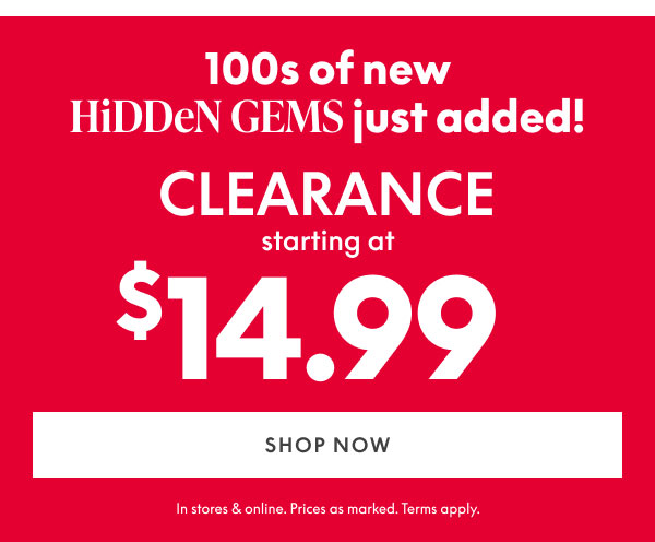 Clearance from $14.99