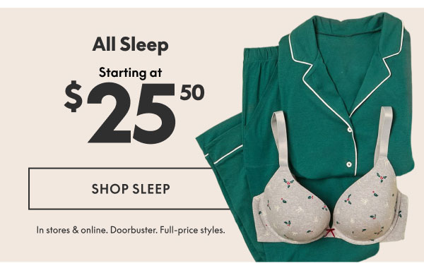 Sleep starting at $25.50