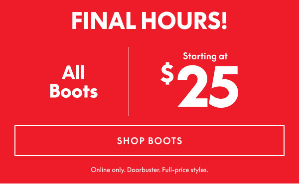 Boots from $25