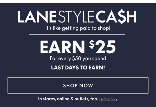 Earn $25 for Every $50 You Spend