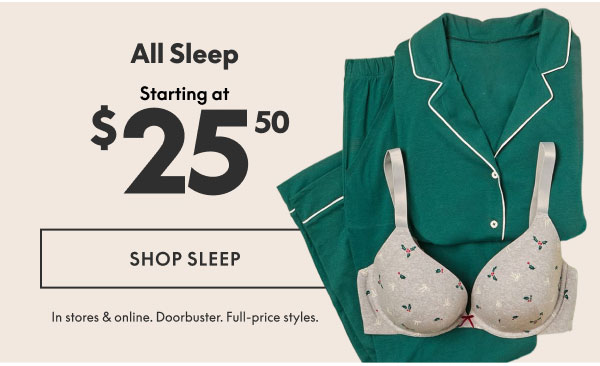 Sleep starting at $25.50