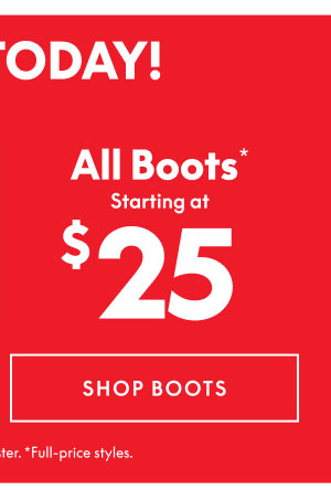 Boots from $25