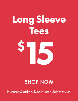Long Sleeve Tees $15