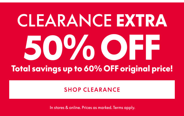 50% Off Clearance