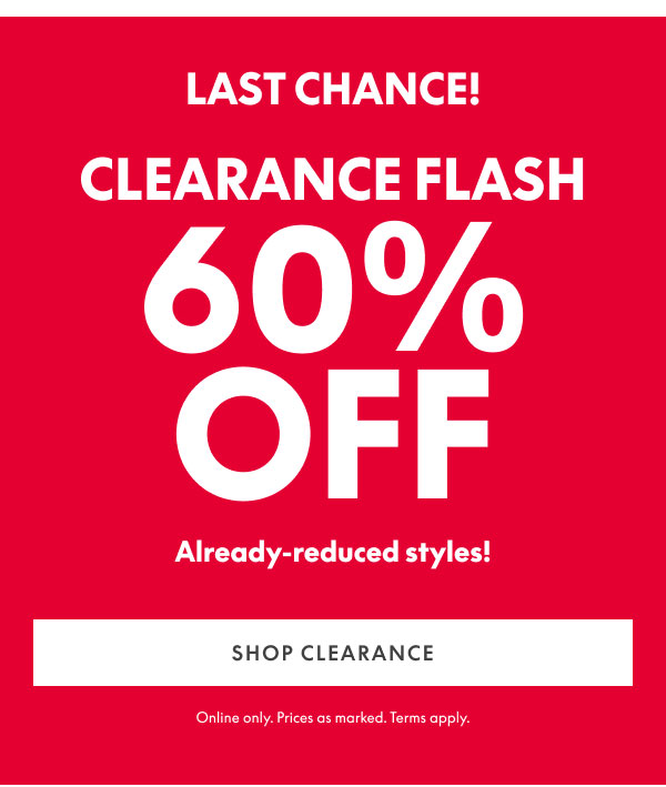 60% Off Clearance