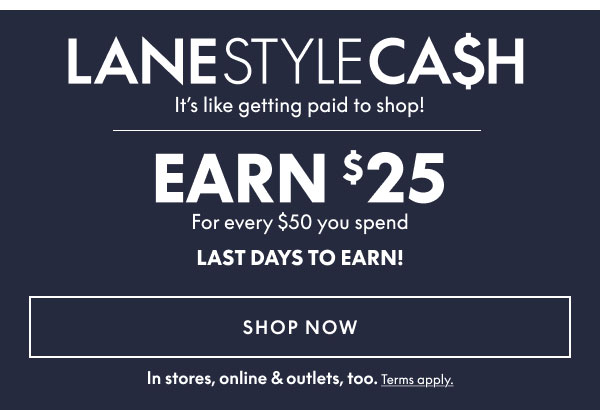 Earn $25 for Every $50 You Spend