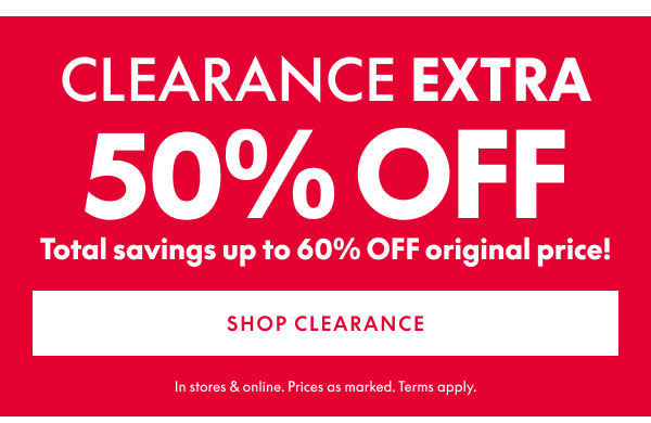 50% Off Clearance