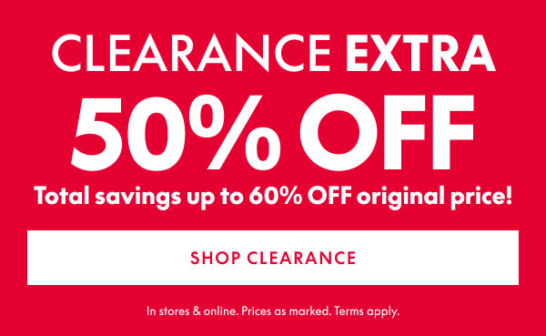 50% Off Clearance