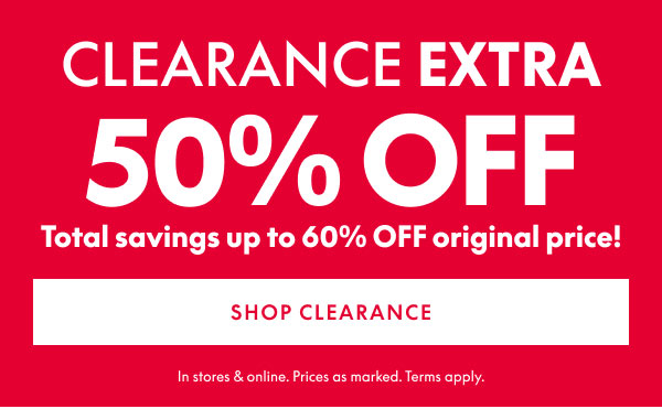 50% Off Clearance