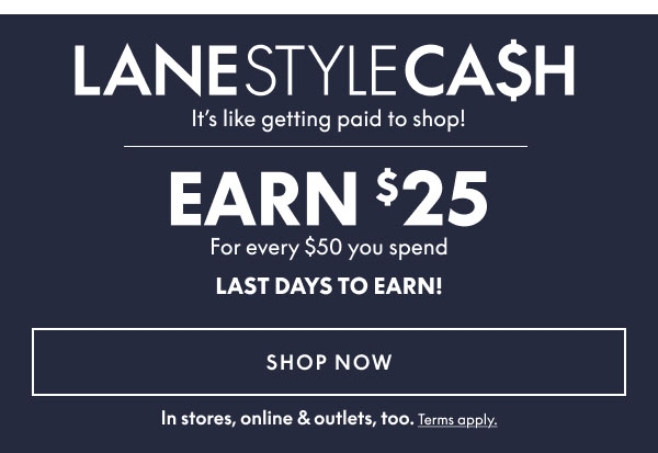 Earn $25 for Every $50 You Spend
