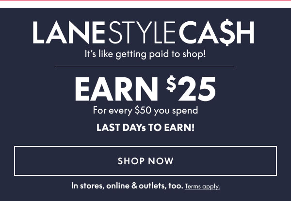 Earn $25 for Every $50 You Spend