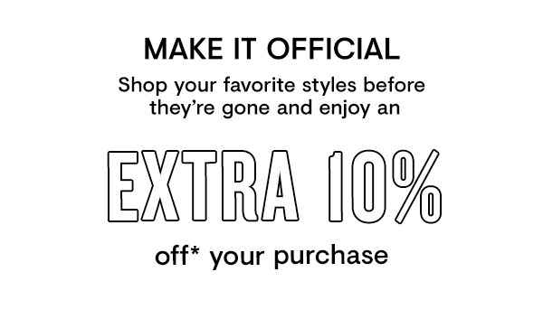An Extra 10% OFFF