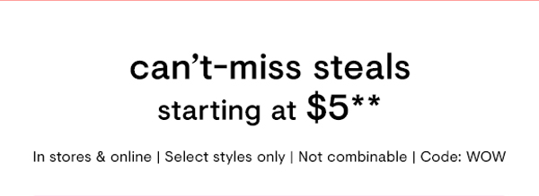 Can't-miss steals starting at $5