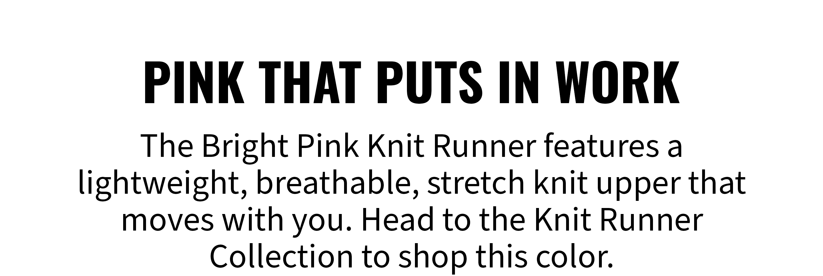 neon pink knit runner