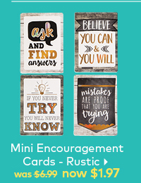 Mini Encouragement Cards Rustic