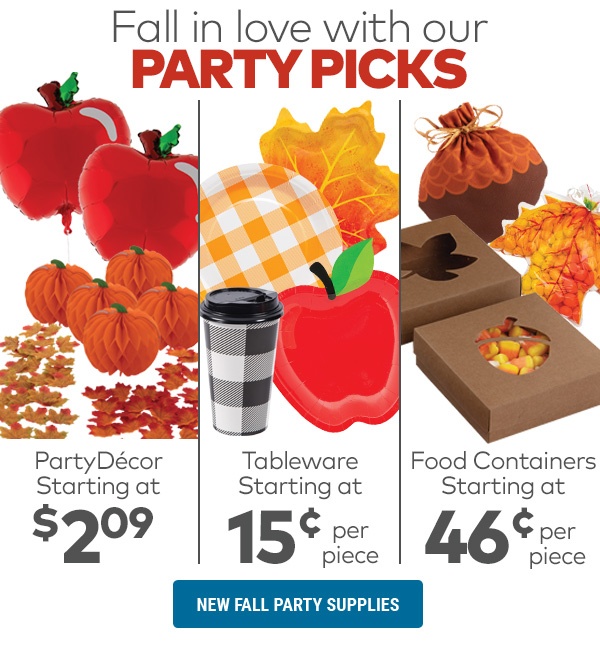 New Fall Party Supplies