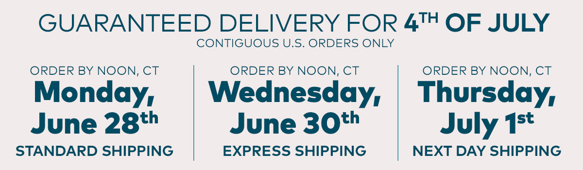 Guaranteed Delivery by Monday for Standard Shipping