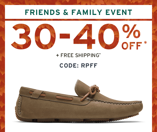 Friends & Family 30-40% Off Code: RPFF