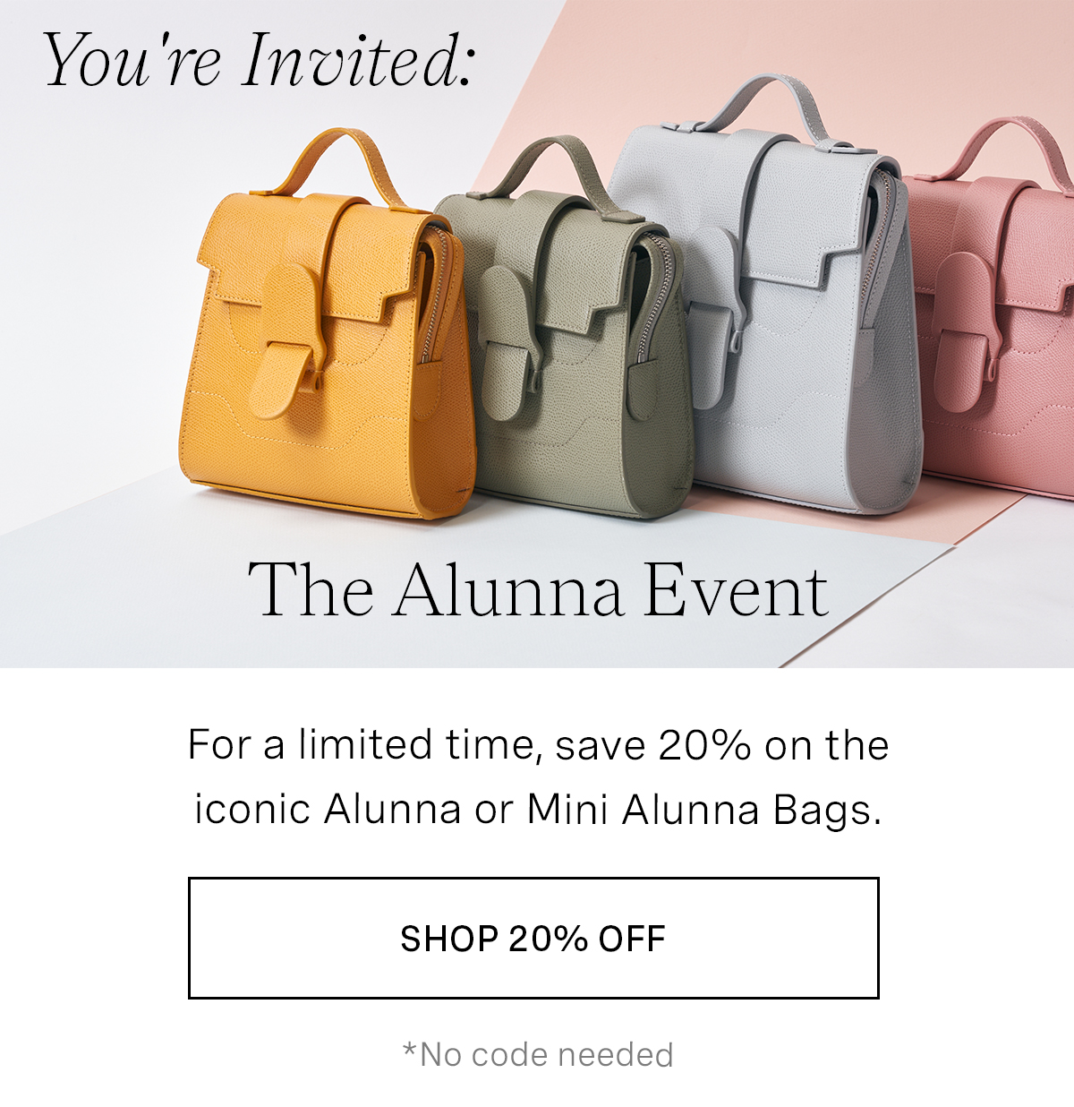 Last Chance, Alunna Bag