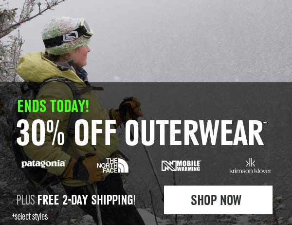 Up to 30% select styles of Outerwear - Shop Now