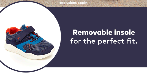 Removable insole for the perfect fit.