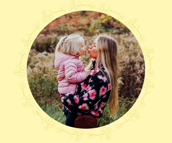 Animated image featuring moms with their kids.