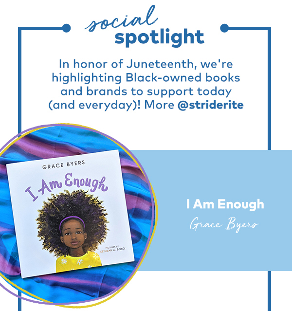 Social Spotlight. In honor or Juneteenth, we're highlighting Black-owned books and brands to support today (and everyday)! More @striderite. 