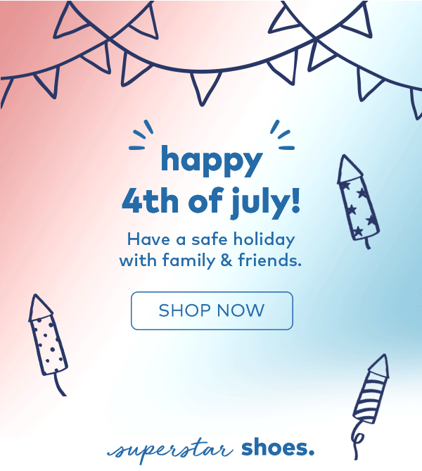Happy 4th of july! Have a safe holiday with family & friends. Shop now. 