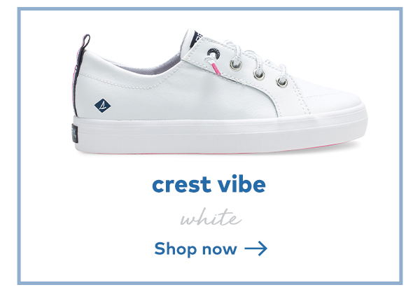 crest vibe, white, shop now --> 