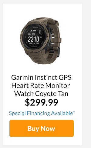 Garmin Instinct GPS Heart Rate Monitor Watch Coyote Tan