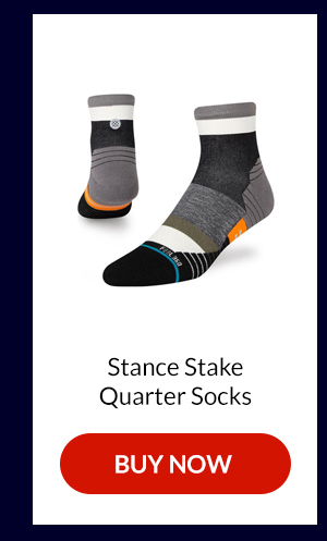 Stance Stake Quarter Socks Black Medium