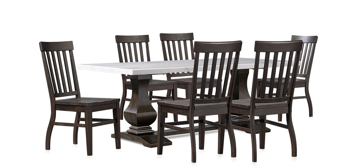 Carlisle Dining Table with 6 Dining Chairs