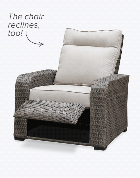 This chair reclines, too!