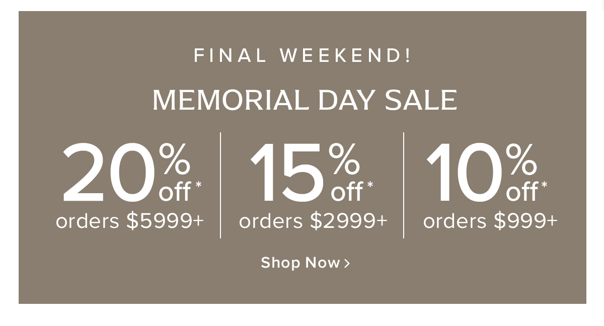 Memorial Day Sale