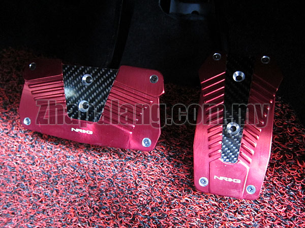 NRG Aluminium Pedals with Real Carbon Red(Auto)
