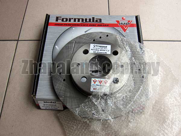 [Only 1]IMP Performance Front Brake Disc(Slotted/Drilled) for Myvi 1.3