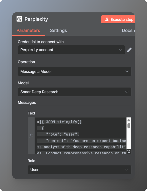 Perplexity AI Node Setup