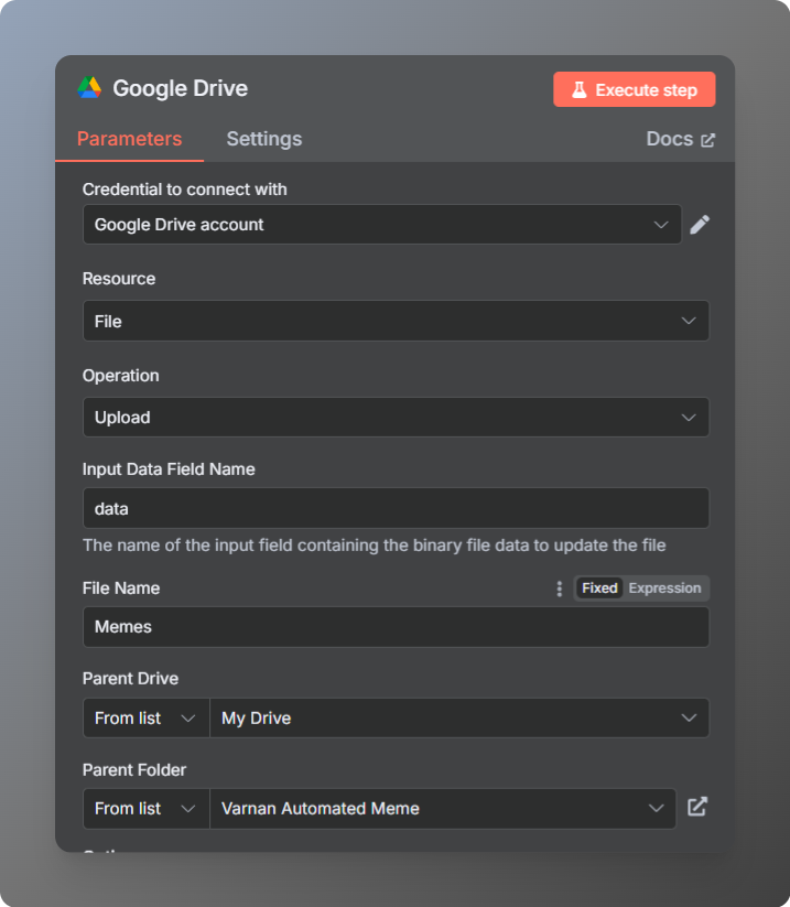 Google Drive Save Configuration