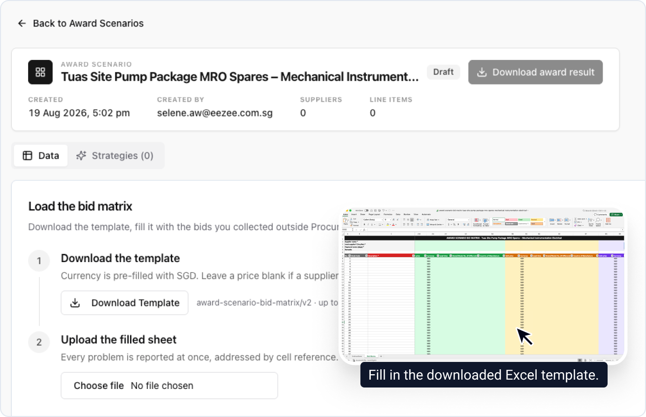 Bid Analysis Step 1: Load the Bid Matrix