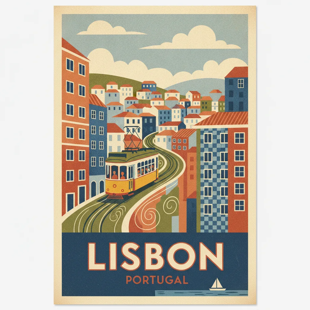 Gemini 2.5 Flash Image: Mid-Century Travel Poster, sample 3