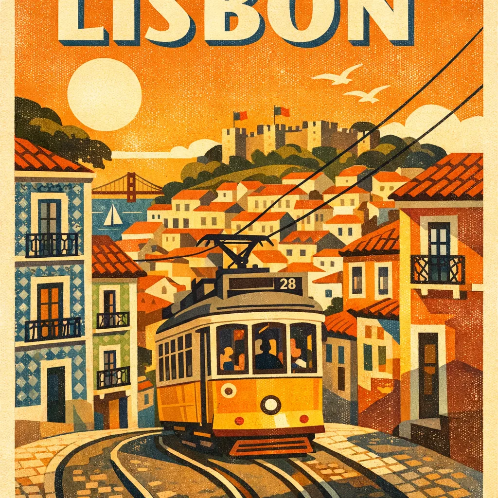 GPT Image 1.5: Mid-Century Travel Poster, sample 2