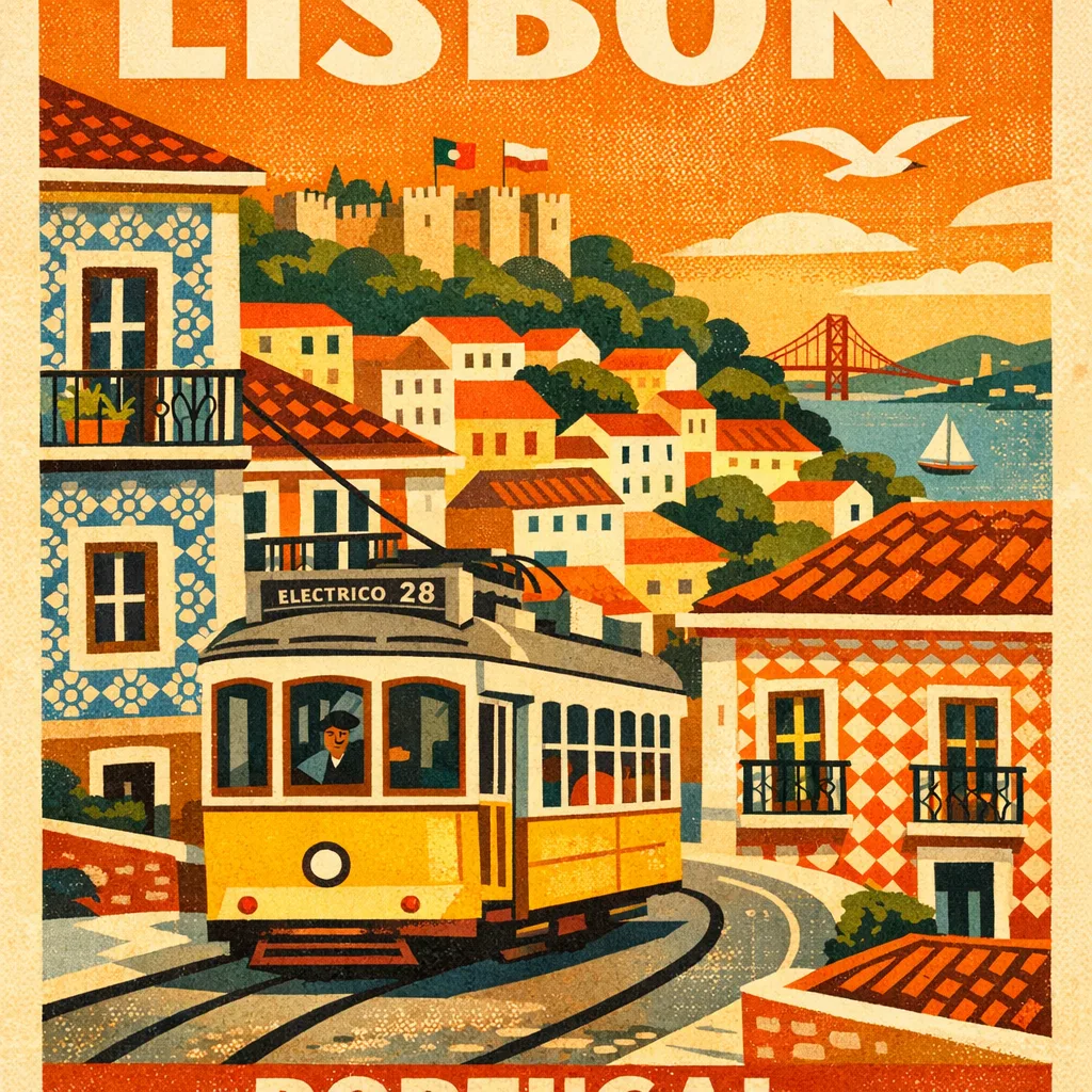 GPT Image 1.5: Mid-Century Travel Poster, sample 3