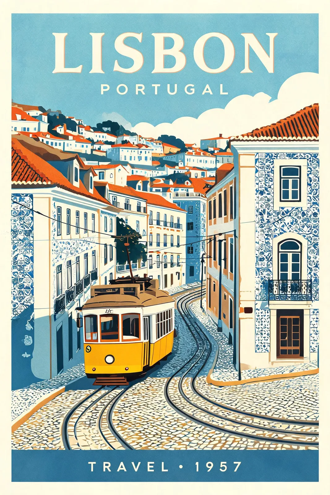 Seedream 5.0 Lite: Mid-Century Travel Poster, seed 3333