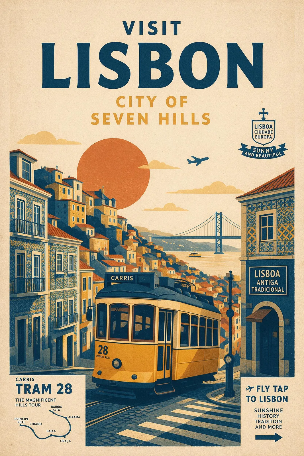 Seedream 5.0 Pro: Mid-Century Travel Poster, seed 3333