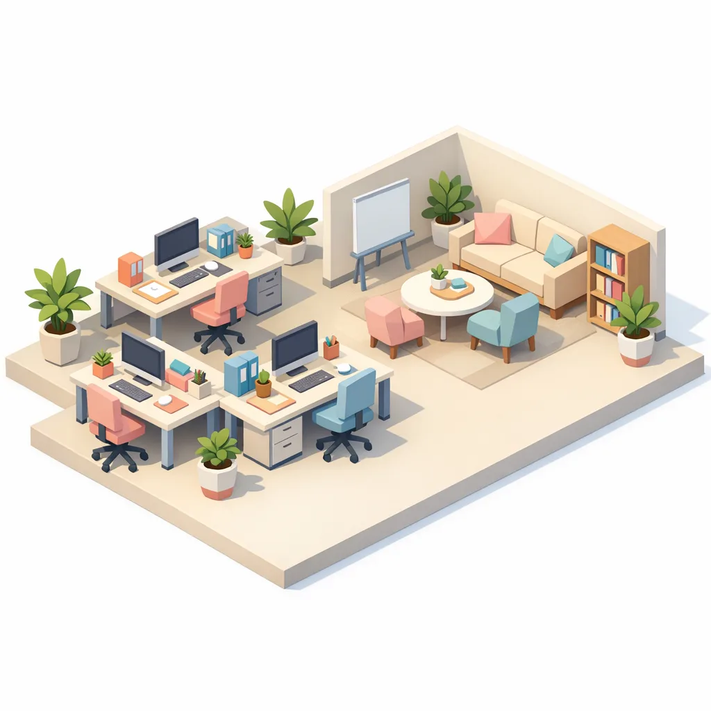 GPT Image 1.5: Isometric Office, sample 1