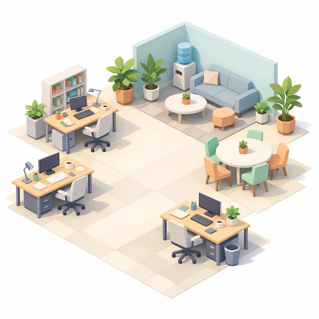 GPT Image 1.5: Isometric Office, sample 2